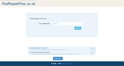 Desktop Screenshot of findpeoplefree.co.uk